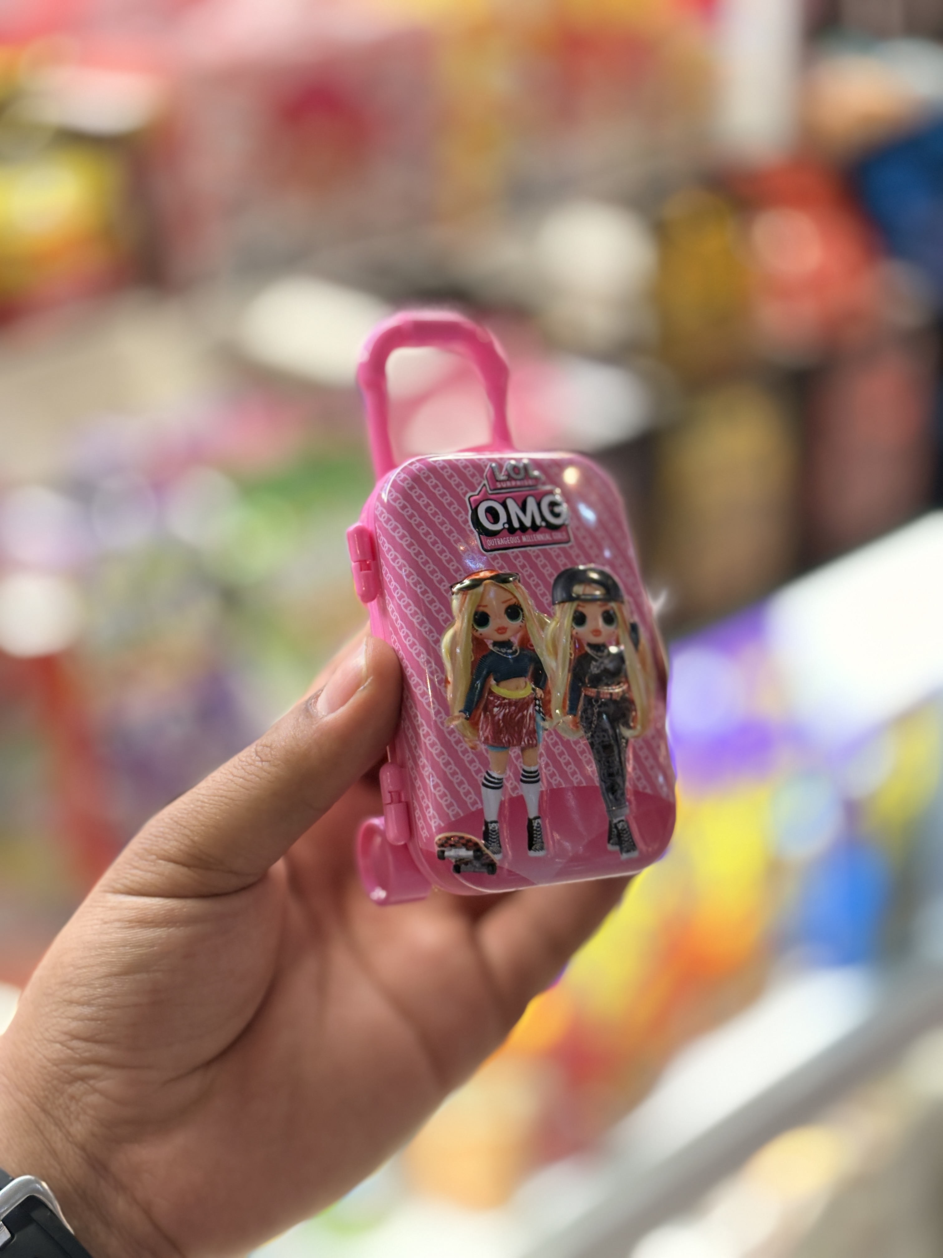 آدامس چمدونی طرح LOL دخترانه صورتی