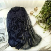 شال توری میله ای دور دانتل قواره 180 در 72 سانت مناسب استفاده روزمره