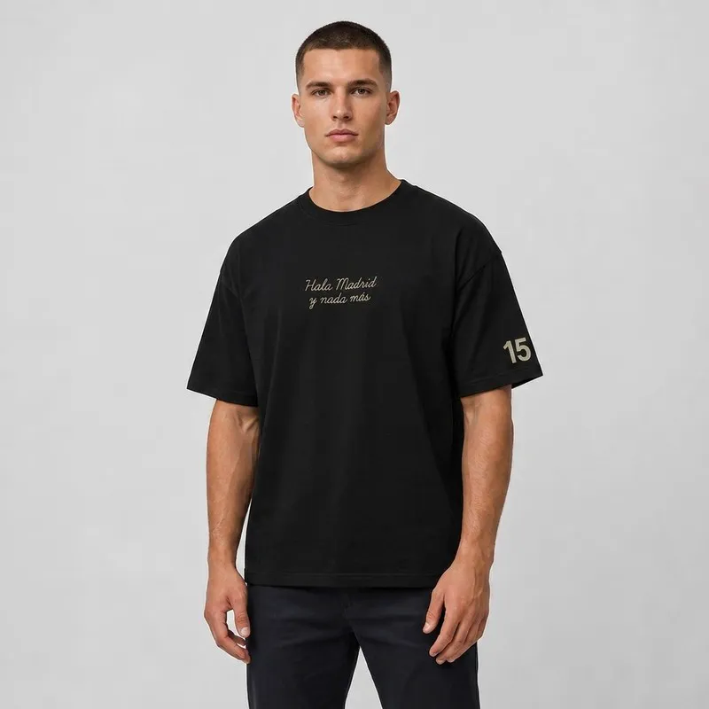 تی شرت مردانه آستین کوتاه پنبه طرح real madrid super cup
