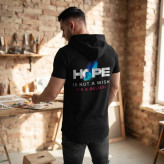 تی شرت مردانه آستین کوتاه الیاف نخی کلاه دار مدل HOPE جین وست