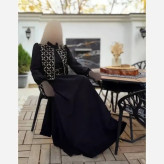 سه تیکه پیراهن و جلیقه و کمربند زرین کرپ مازراتی مشکی